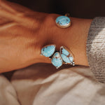Cluster Wrap Cuff in Golden Hills Turquoise - Golden Road Crafted