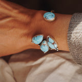 Cluster Wrap Cuff in Golden Hills Turquoise - Golden Road Crafted