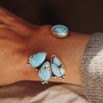 Cluster Wrap Cuff in Golden Hills Turquoise - Golden Road Crafted