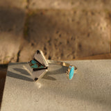 Cluster Wrap Cuff in No. 8, White Buffalo, & Hubei Turquoise - Golden Road Crafted