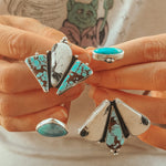 Cluster Wrap Cuff in No. 8, White Buffalo, & Hubei Turquoise - Golden Road Crafted