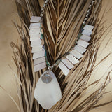 Collar with Pearl + Shell and Abalone Shell - Golden Road Crafted