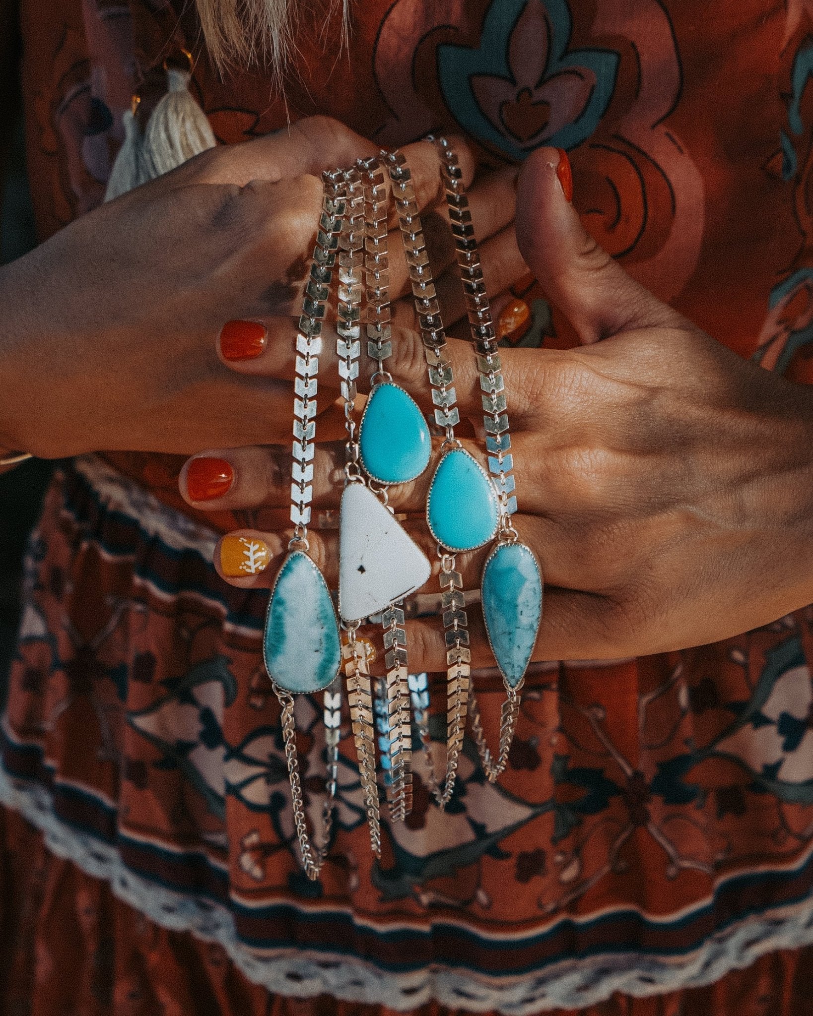 Cosmic Choker in Larimar - Golden Road Crafted