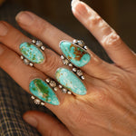 Creosote Ring in Sonoran Mountain Turquoise (size 6.5) - Golden Road Crafted