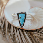 Cuff in Kingman Turquoise - Golden Road Crafted