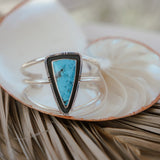 Cuff in Kingman Turquoise - Golden Road Crafted