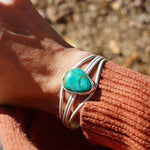 Cuff in Royston Turquoise - Golden Road Crafted