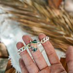 Curb Chain Bracelet in Ocean Jasper - Golden Road Crafted