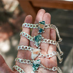 Curb Chain Bracelet in Ocean Jasper - Golden Road Crafted