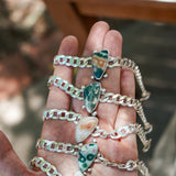 Curb Chain Bracelet in Ocean Jasper - Golden Road Crafted