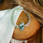 Curb Chain Bracelet in Ocean Jasper - Golden Road Crafted