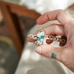 Curb Chain Bracelet in Ocean Jasper - Golden Road Crafted