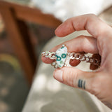 Curb Chain Bracelet in Ocean Jasper - Golden Road Crafted