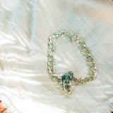 Curb Chain Bracelet in Ocean Jasper - Golden Road Crafted