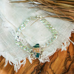Curb Chain Bracelet in Ocean Jasper - Golden Road Crafted