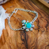 Curb Chain Bracelet in Sonoran Mountain Turquoise - Golden Road Crafted