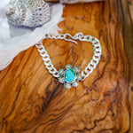 Curb Chain Bracelet in Sonoran Mountain Turquoise - Golden Road Crafted
