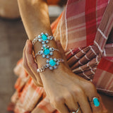 Curb Chain Bracelet in Sonoran Mountain Turquoise - Golden Road Crafted
