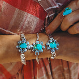 Curb Chain Bracelet in Sonoran Mountain Turquoise - Golden Road Crafted