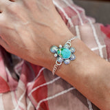 Curb Chain Bracelet in Sonoran Mountain Turquoise - Golden Road Crafted