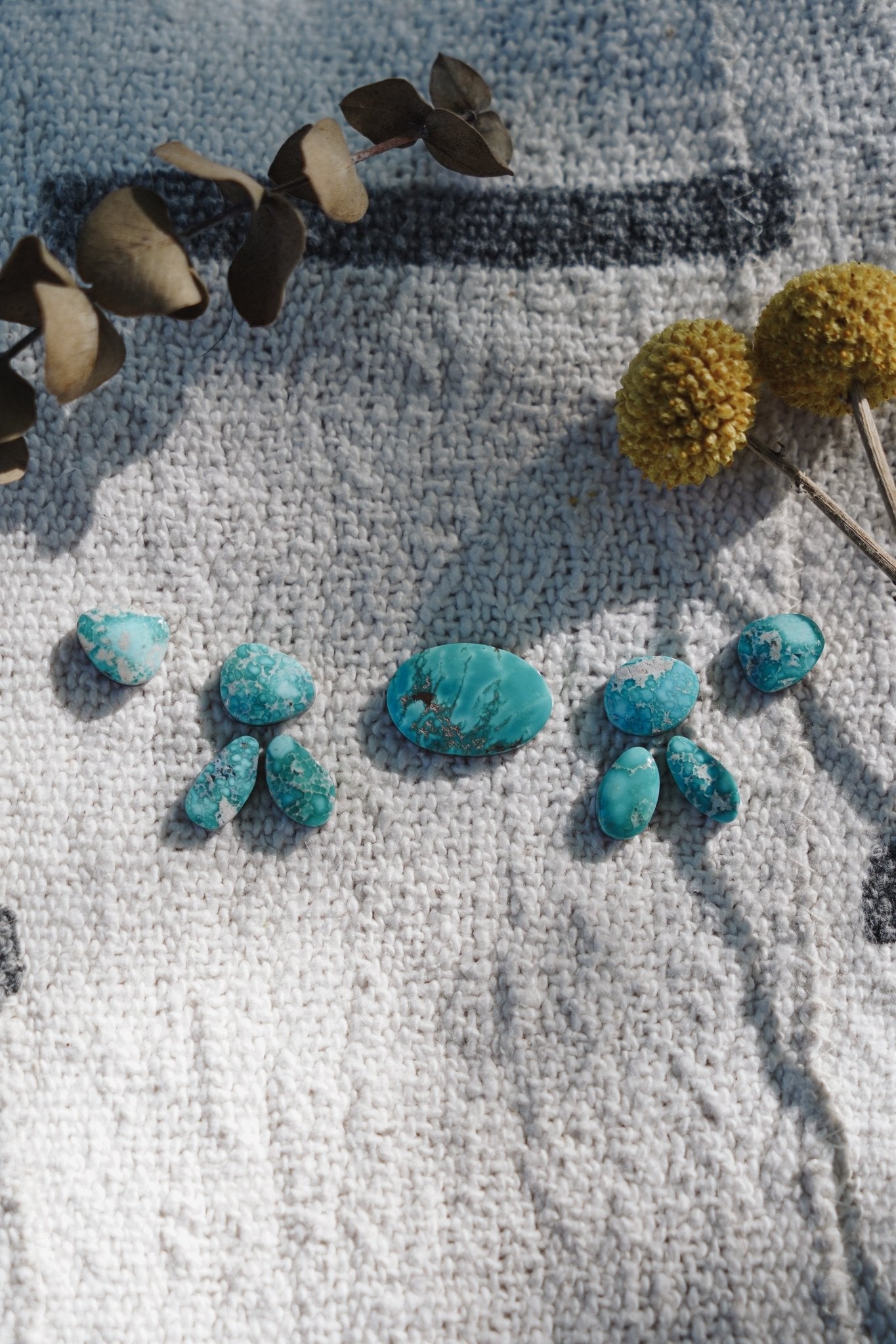 *CUSTOM* The Desert Rain Choker in Whitewater & Sonoran Mountain Turquoise - Golden Road Crafted