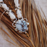*CUSTOM* The Gateway Necklace in Kingman Turquoise & White Buffalo - Golden Road Crafted