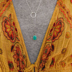 Dainty Lariat in Egyptian Turquoise - Golden Road Crafted