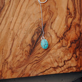 Dainty Lariat in Egyptian Turquoise - Golden Road Crafted