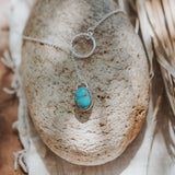 Dainty Lariat in Egyptian Turquoise - Golden Road Crafted