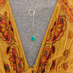 Dainty Lariat in Egyptian Turquoise - Golden Road Crafted