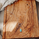 Dainty Lariat in Egyptian Turquoise - Golden Road Crafted