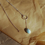 Dainty Lariat in Golden Hills Turquoise - Golden Road Crafted