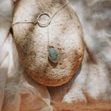 Dainty Lariat in Golden Hills Turquoise - Golden Road Crafted