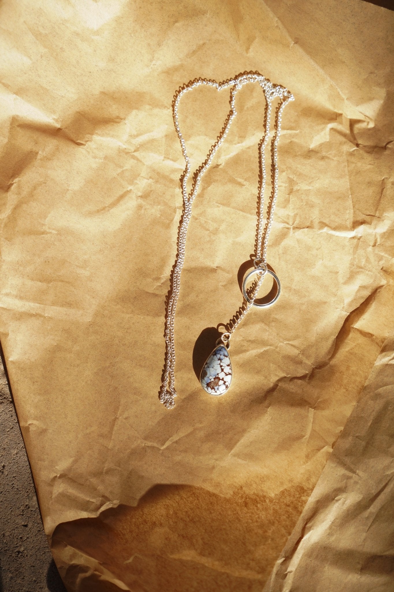 Dainty Lariat in Golden Hills Turquoise - Golden Road Crafted