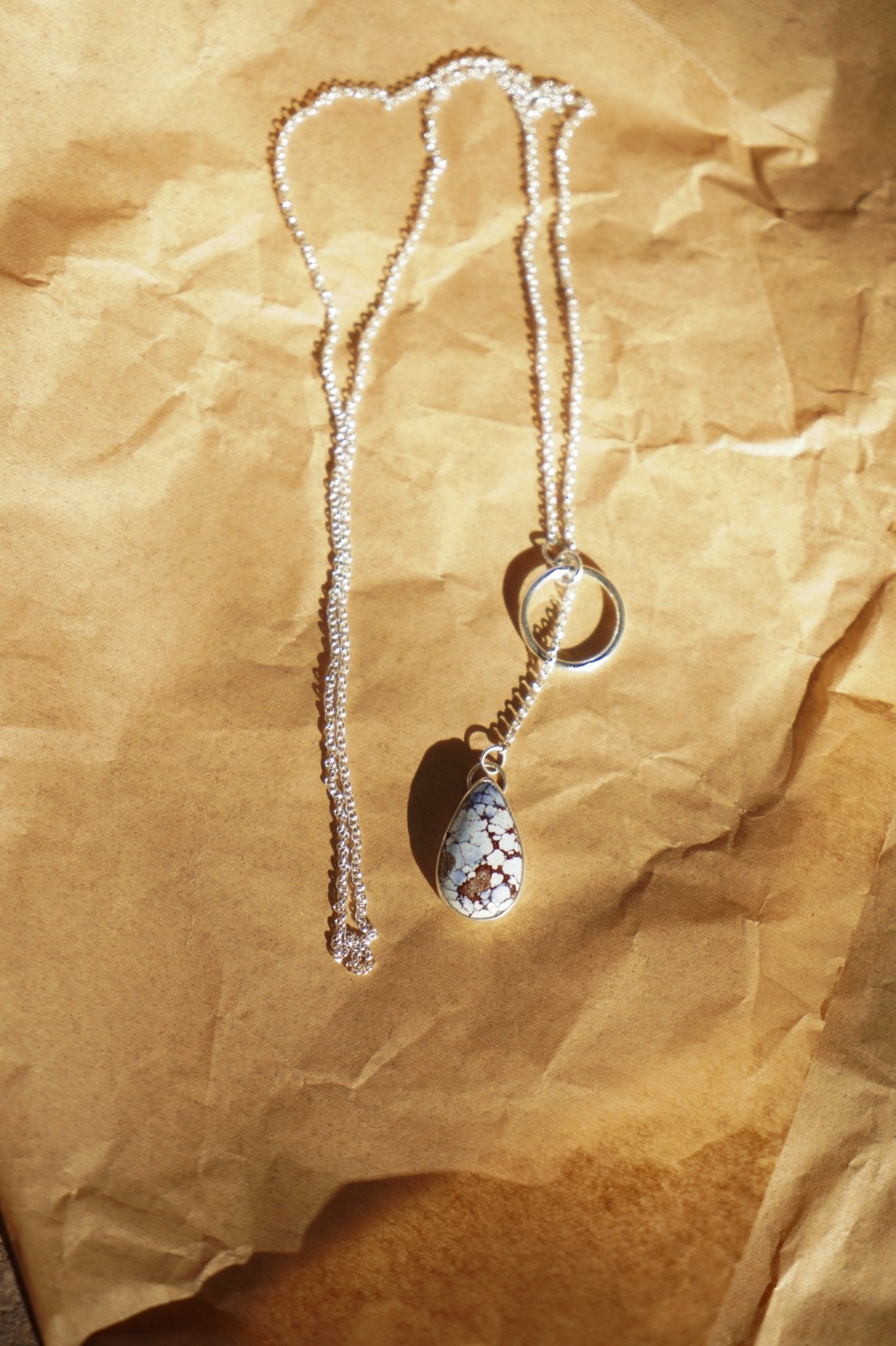 Dainty Lariat in Golden Hills Turquoise - Golden Road Crafted