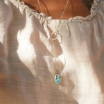Dainty Lariat in Golden Hills Turquoise - Golden Road Crafted
