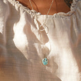 Dainty Lariat in Golden Hills Turquoise - Golden Road Crafted