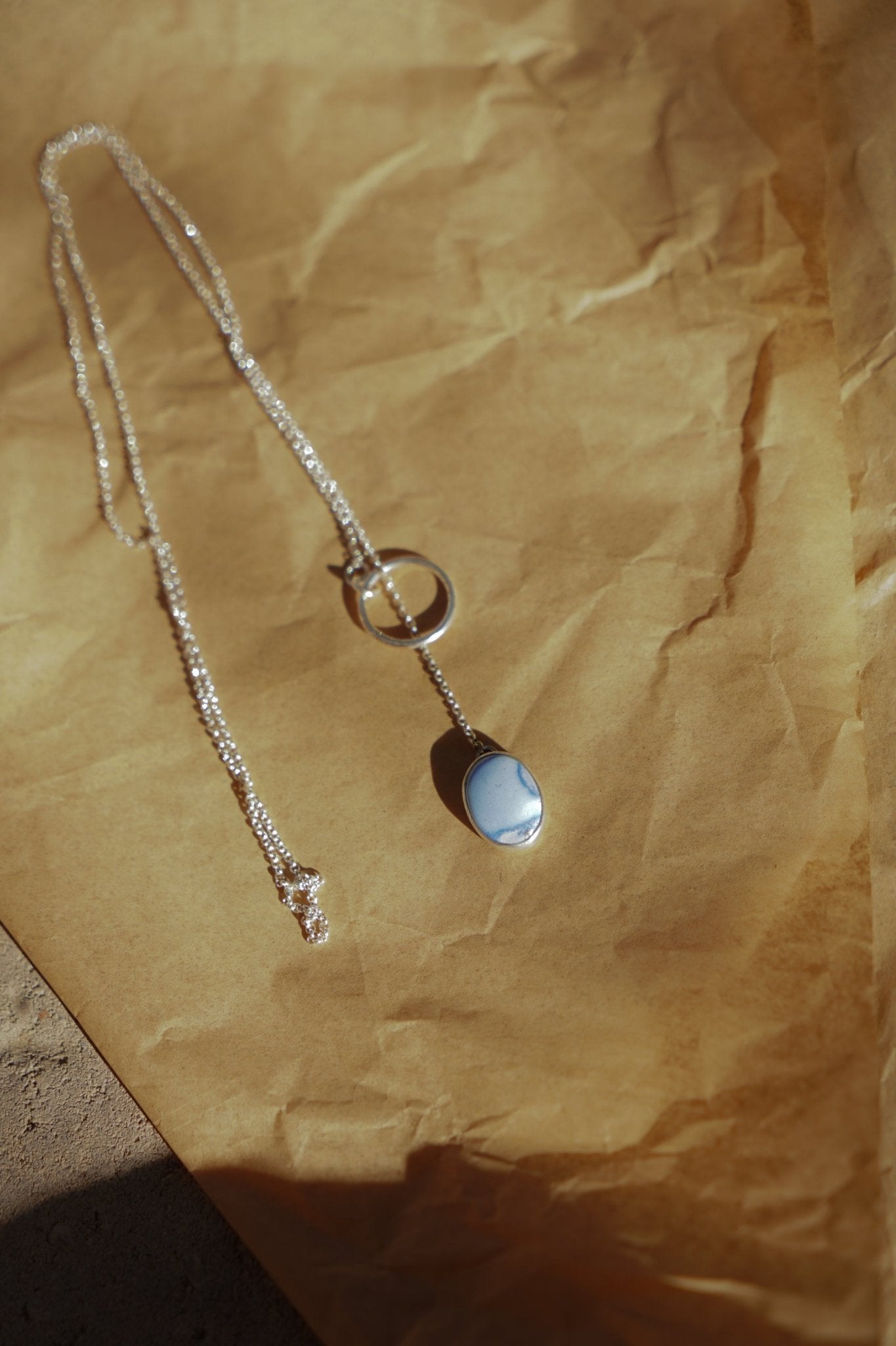 Dainty Lariat in Golden Hills Turquoise - Golden Road Crafted