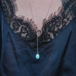 Dainty Lariat in Golden Hills Turquoise - Golden Road Crafted