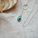 Dainty Lariat in Iron Maiden Turquoise - Golden Road Crafted