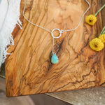 Dainty Lariat in Iron Maiden Turquoise - Golden Road Crafted