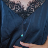 Dainty Lariat in Iron Maiden Turquoise - Golden Road Crafted