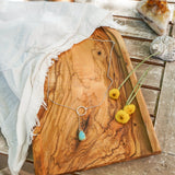 Dainty Lariat in Iron Maiden Turquoise - Golden Road Crafted