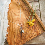 Dainty Lariat in Moonstone - Golden Road Crafted