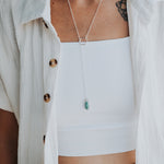 Dainty Lariat in Nevada Fox Turquoise - Golden Road Crafted