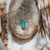 Dainty Lariat in Nevada Fox Turquoise - Golden Road Crafted