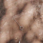 Dainty Lariat in Pearl - Golden Road Crafted