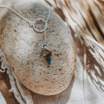 Dainty Lariat in Spiny Oyster & Kingman Turquoise - Golden Road Crafted