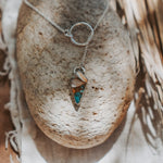 Dainty Lariat in Spiny Oyster & Kingman Turquoise - Golden Road Crafted