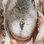 Dainty Lariat in Spiny Oyster & Kingman Turquoise - Golden Road Crafted